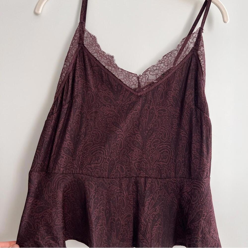 H&M Burgundy Lace Cami Top